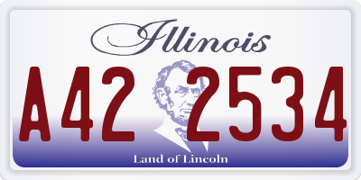 IL license plate A422534