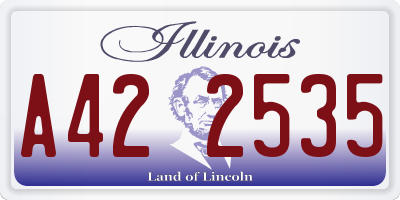 IL license plate A422535