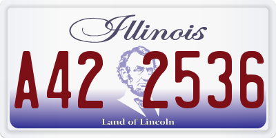 IL license plate A422536