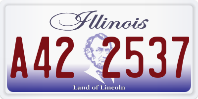 IL license plate A422537