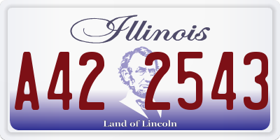 IL license plate A422543