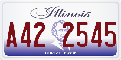 IL license plate A422545