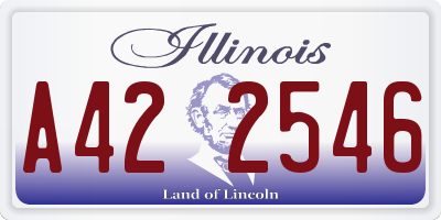 IL license plate A422546