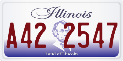 IL license plate A422547