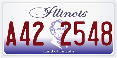IL license plate A422548