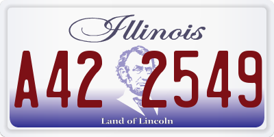 IL license plate A422549
