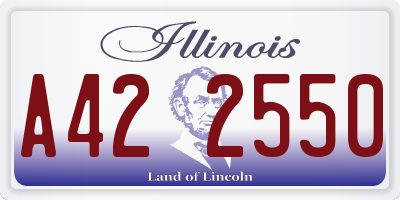 IL license plate A422550
