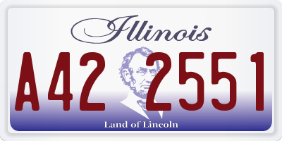 IL license plate A422551