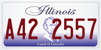 IL license plate A422557