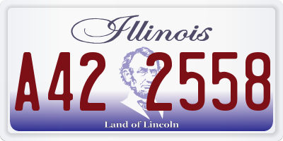 IL license plate A422558