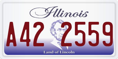 IL license plate A422559