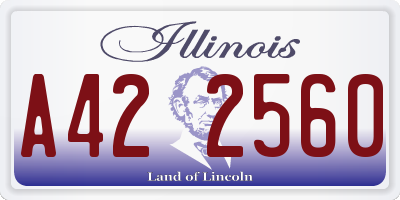 IL license plate A422560