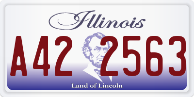 IL license plate A422563