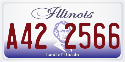 IL license plate A422566