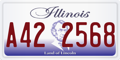 IL license plate A422568