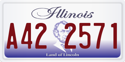 IL license plate A422571