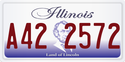 IL license plate A422572