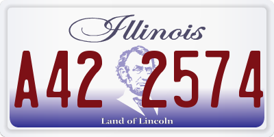 IL license plate A422574