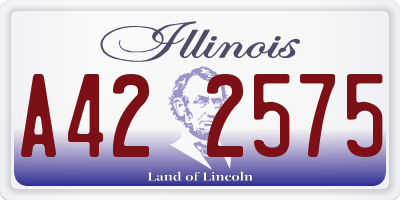 IL license plate A422575