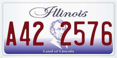 IL license plate A422576