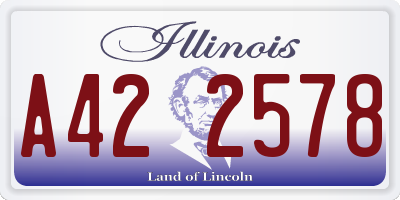 IL license plate A422578