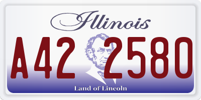 IL license plate A422580