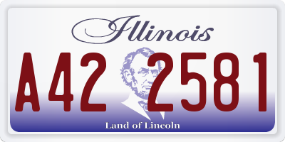 IL license plate A422581