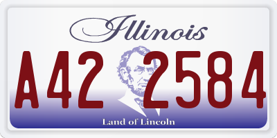 IL license plate A422584