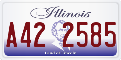 IL license plate A422585