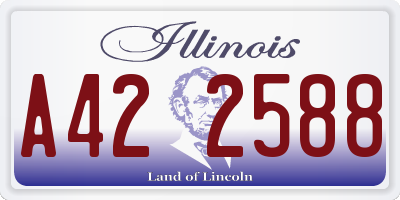 IL license plate A422588