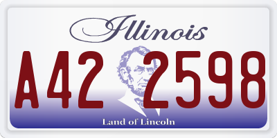 IL license plate A422598