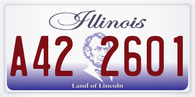 IL license plate A422601