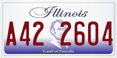 IL license plate A422604