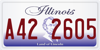 IL license plate A422605