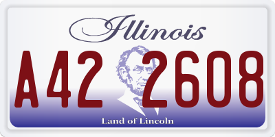 IL license plate A422608