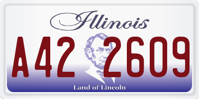IL license plate A422609