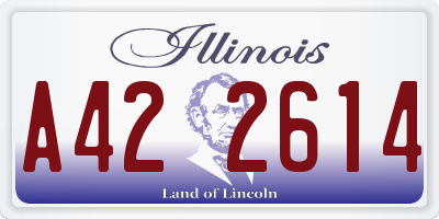 IL license plate A422614