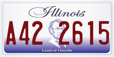 IL license plate A422615