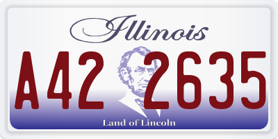 IL license plate A422635