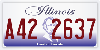 IL license plate A422637