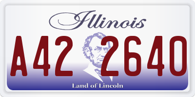 IL license plate A422640