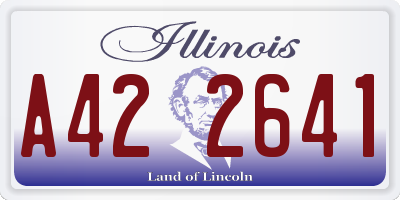 IL license plate A422641