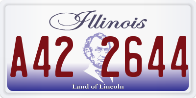 IL license plate A422644
