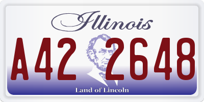 IL license plate A422648