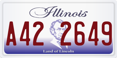 IL license plate A422649