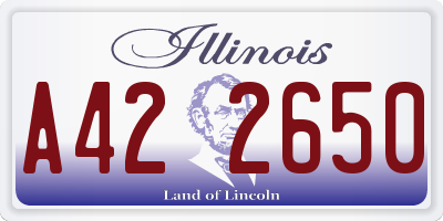 IL license plate A422650