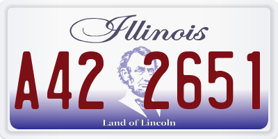IL license plate A422651