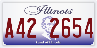 IL license plate A422654