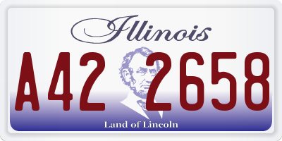 IL license plate A422658