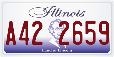 IL license plate A422659